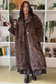 Paloma Dusk Premium Faux Fur Coat Chocolate /20=